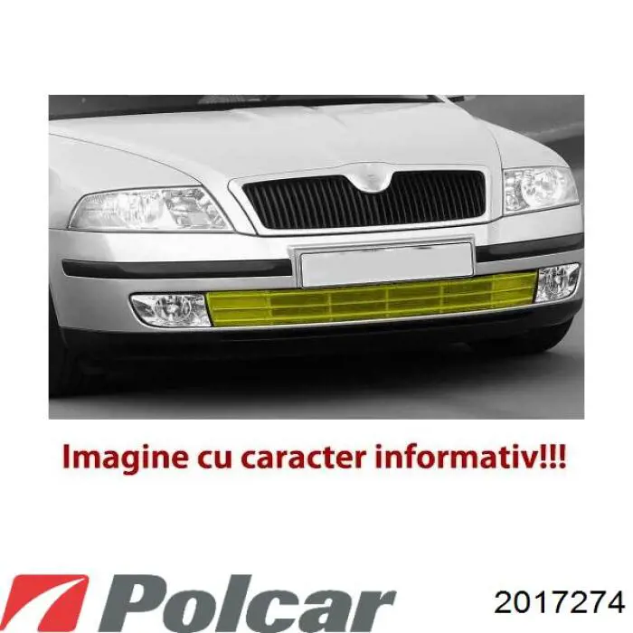 Решітка переднього бампера, права 2017274 Polcar
