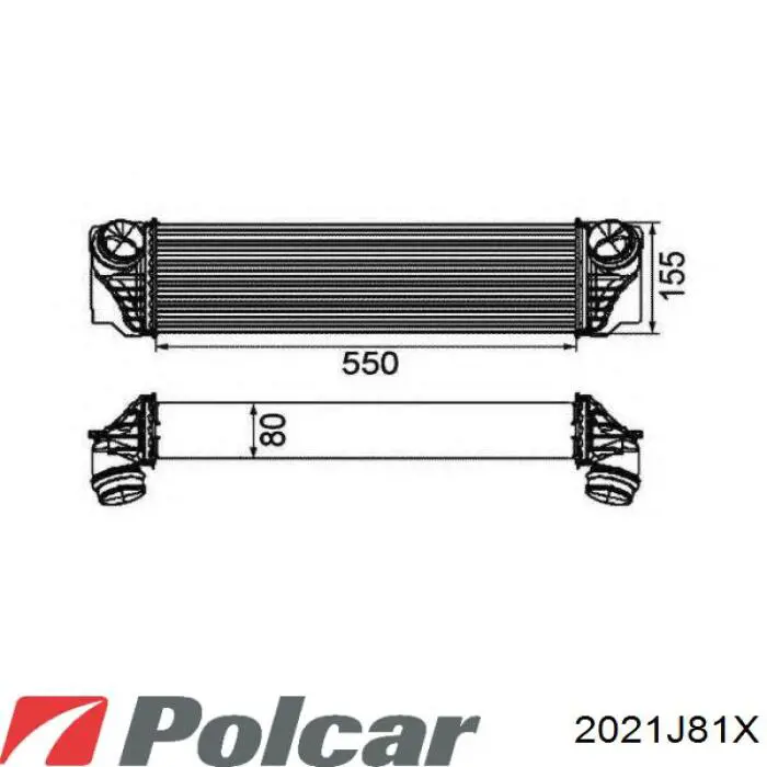 2021J81X Polcar Охолоджувач наддувочного повітря