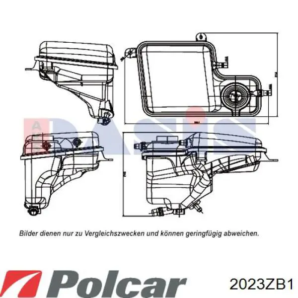Купити 2023ZB1 Polcar Водяний бачок системи охолодження