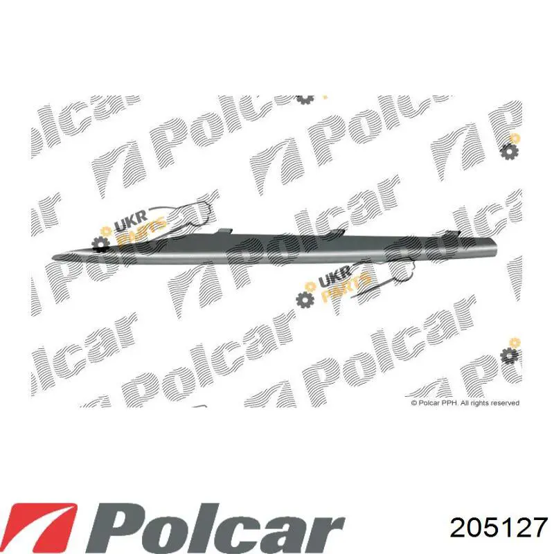 205127 Polcar решітка переднього бампера, центральна