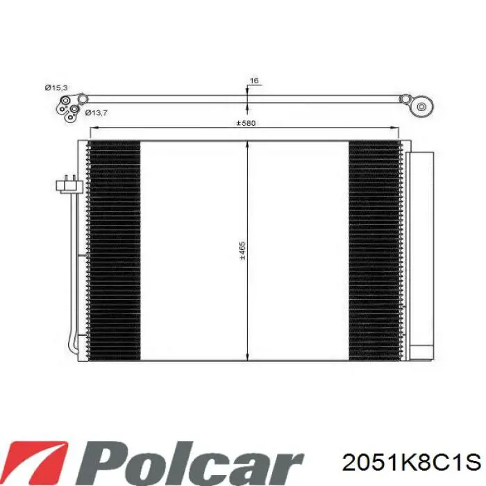 2051K8C1S Polcar радіатор кондиціонера