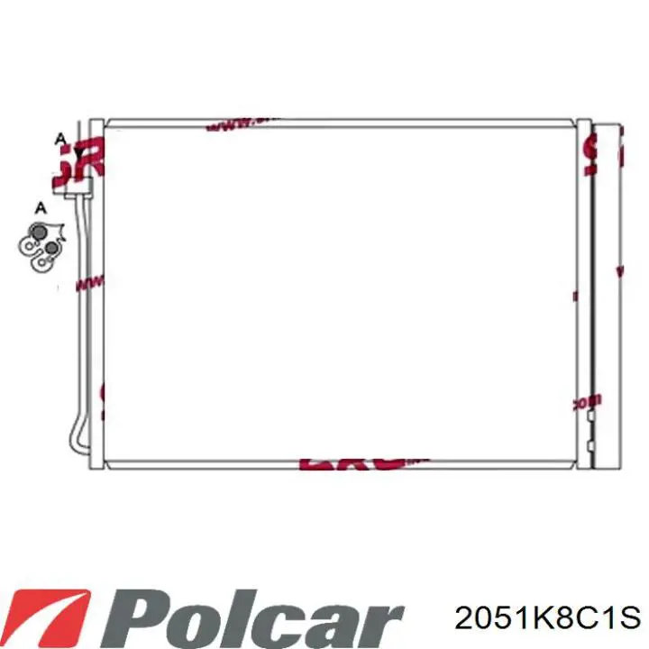 Радіатор кондиціонера 2051K8C1S Polcar