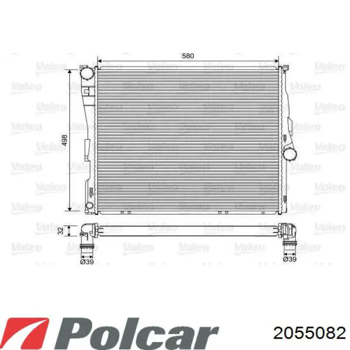 2055082 Polcar радіатор охолодження двигуна