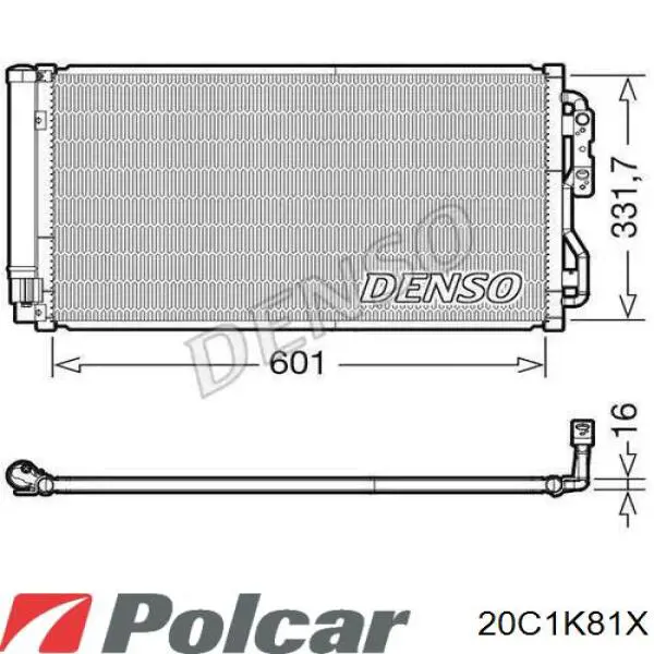 20C1K81X Polcar радіатор кондиціонера