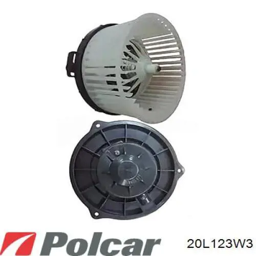 Купити 20L123W3 Polcar Дифузор радіатора охолодження, в зборі з двигуном і крильчаткою