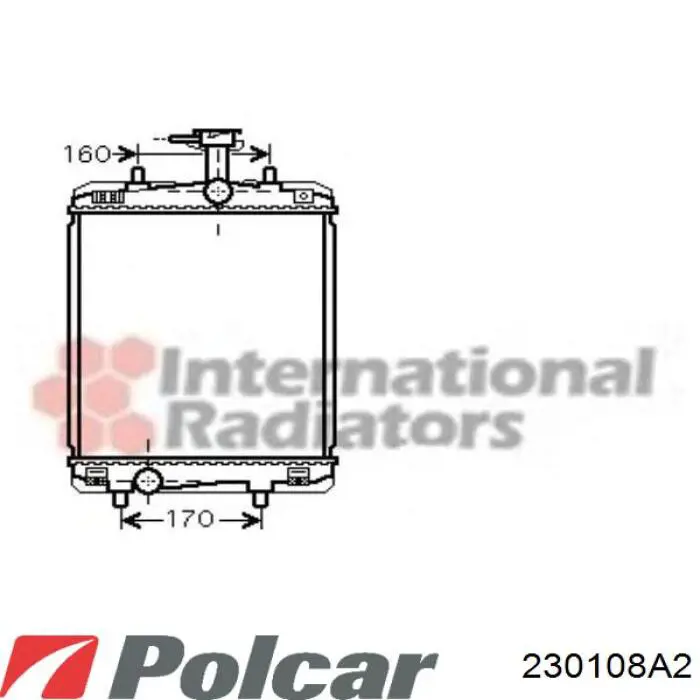 Радіатор основний Polcar 230108A2 ціна, від 41.45 USD