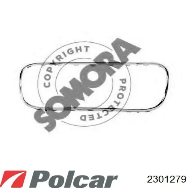 2301279 Polcar молдинг решітка бампера переднього