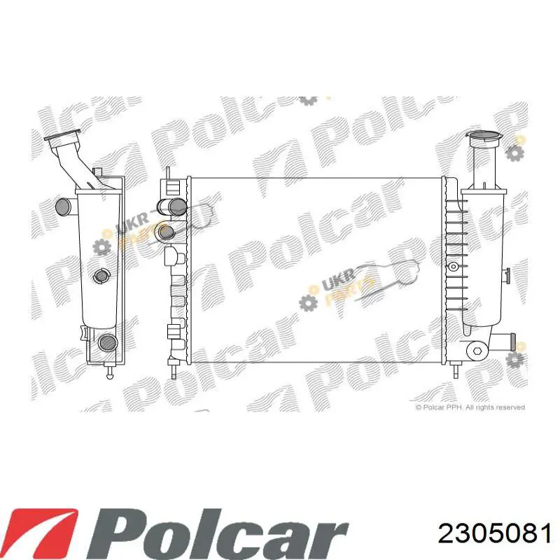 2305081 Polcar Радіатор охолодження двигуна