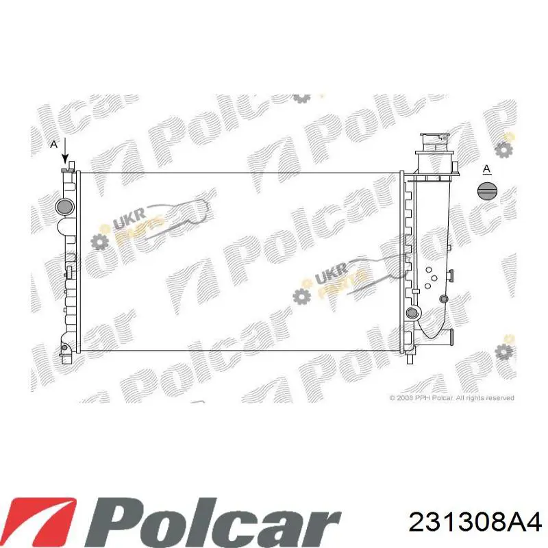 231308A4 Polcar радіатор охолодження двигуна