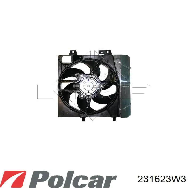 231623W3 Polcar дифузор радіатора охолодження, в зборі з двигуном і крильчаткою