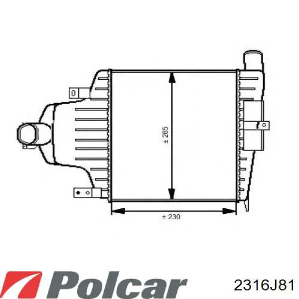 2316J81 Polcar радіатор интеркуллера