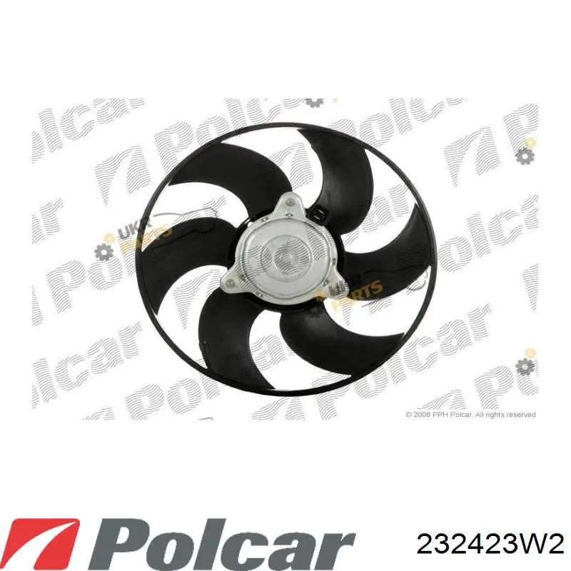 232423W2 Polcar дифузор радіатора охолодження, в зборі з двигуном і крильчаткою