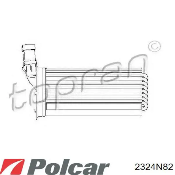 2324N82 Polcar радіатор пічки (обігрівача)