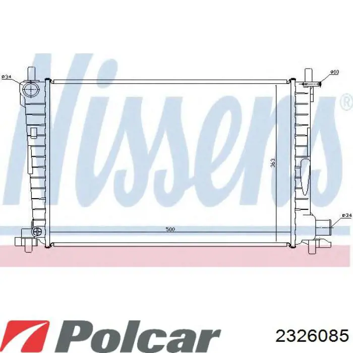 Купити 2326085 Polcar Радіатор двигуна