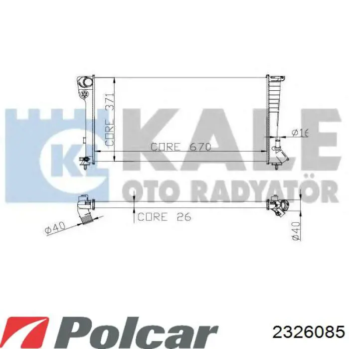 2326085 Polcar радіатор охолодження двигуна