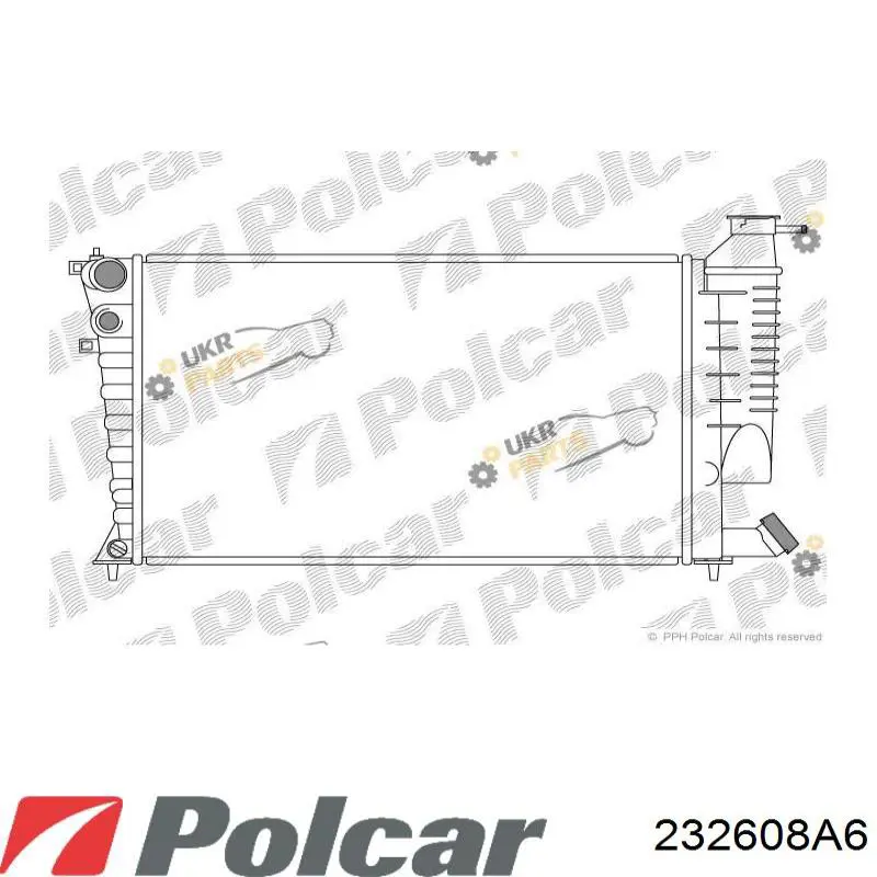 232608A6 Polcar Радіатор охолодження двигуна