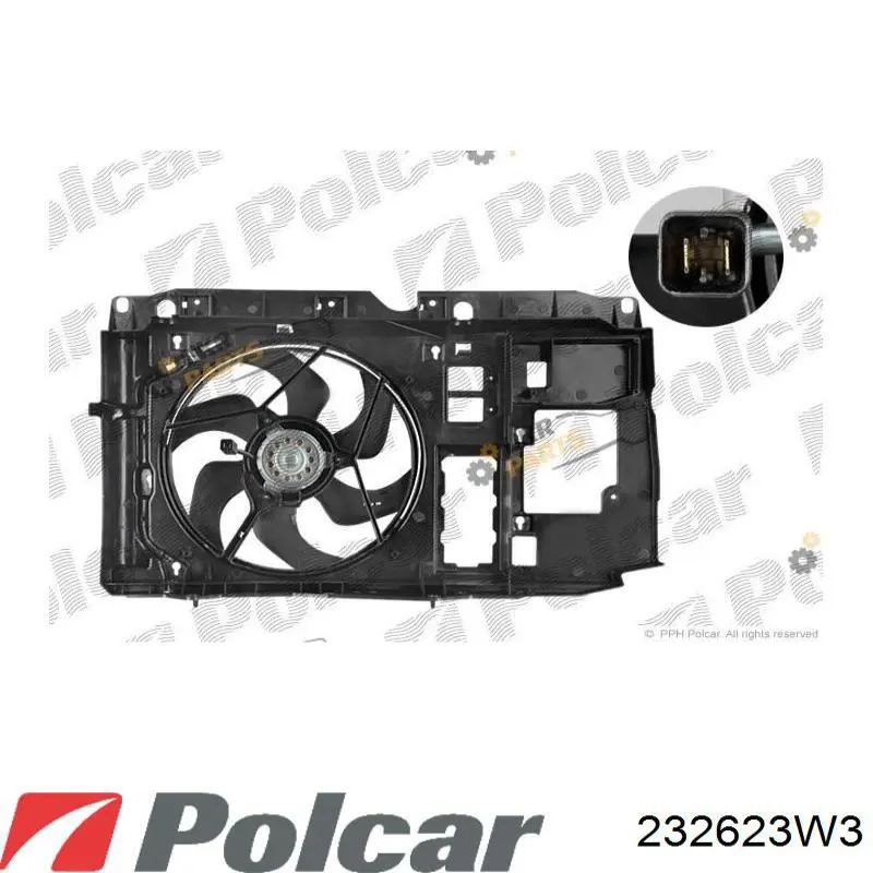 232623W3 Polcar Електровентилятор радіатора