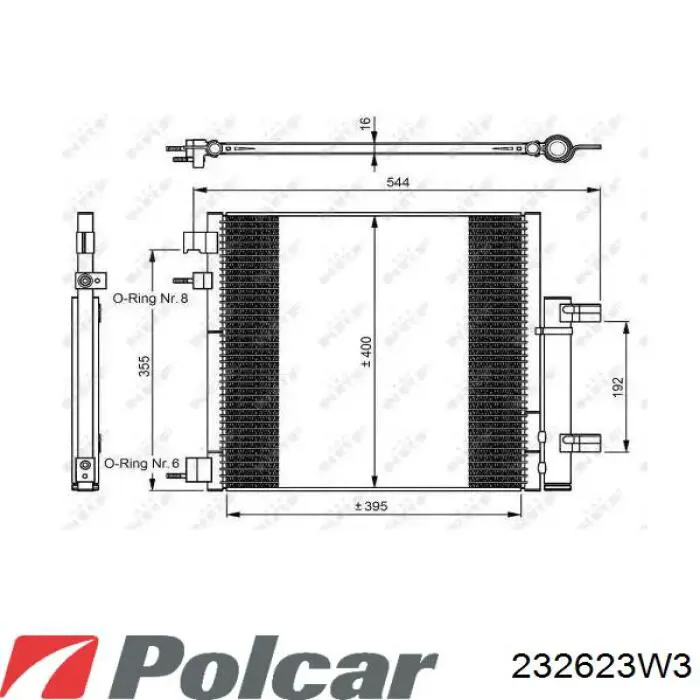 Вентилятор охолодження радіатора 232623W3 Polcar