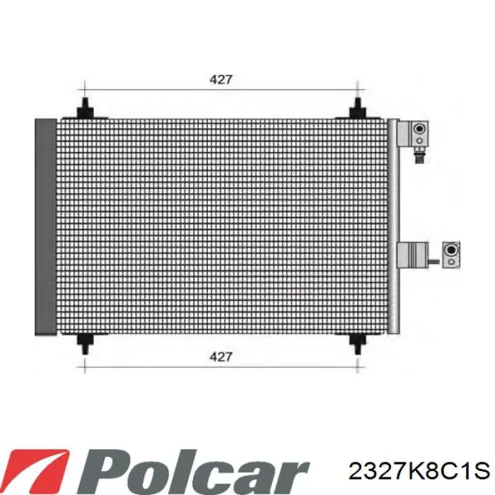 Конденсатор кондиціонера Polcar 2327K8C1S ціна, від 70.91 USD