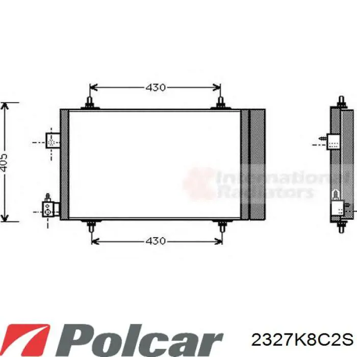 Радіатор кондиціонера 2327K8C2S Polcar