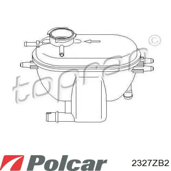2327ZB2 Polcar бачок системи охолодження, розширювальний