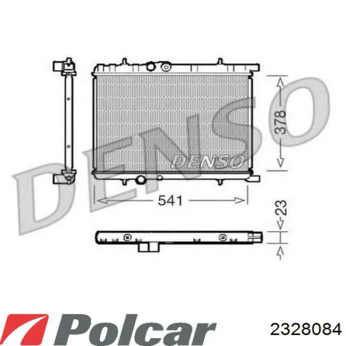 Купити 2328084 Polcar Радіатор двигуна