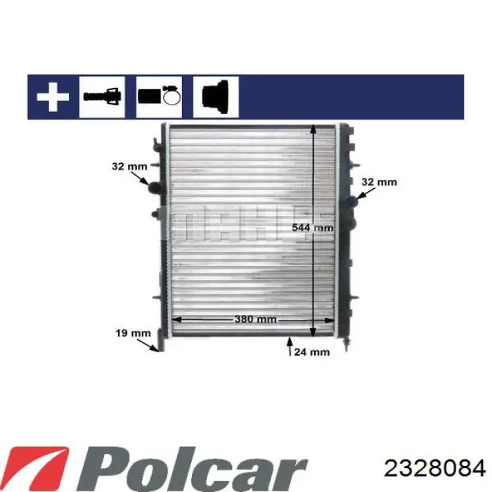 2328084 Polcar Радіатор охолодження двигуна
