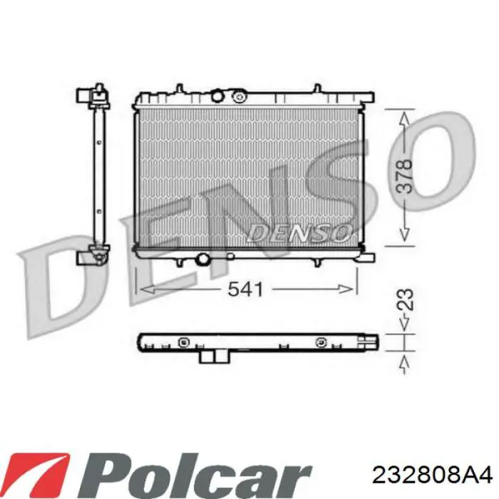 Радіатор 232808A4 Polcar