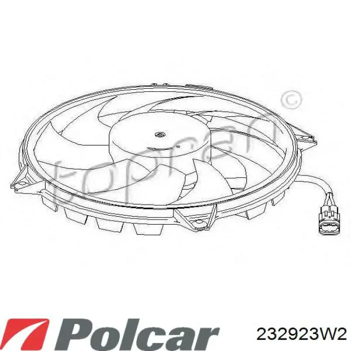 Вентилятор радіатора Polcar 232923W2 ціна, від 47.26 USD
