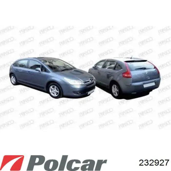 Решітка переднього бампера, центральна Polcar 232927R ціна, від 14.06 USD