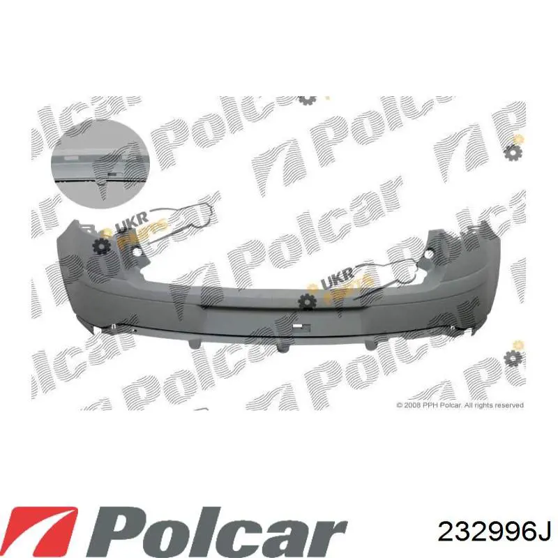 Бампер задній 232996J Polcar