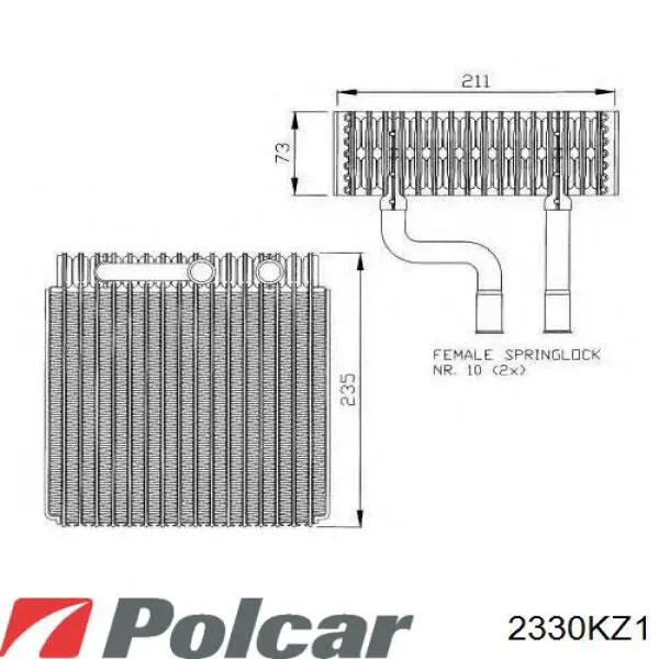 Клапан TRV, кондиціонера 2330KZ1 Polcar