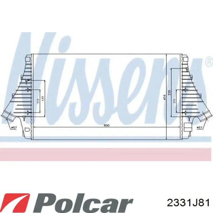 2331J81 Polcar радіатор интеркуллера