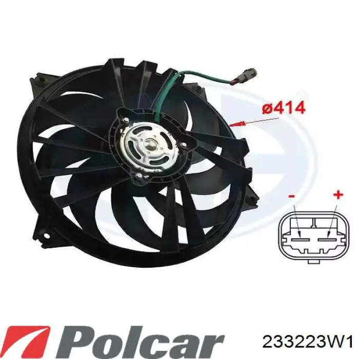 Вентилятор охолодження радіатора 233223W1 Polcar