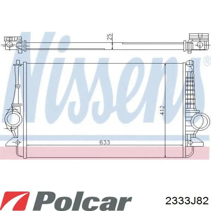 Система охолодження наддувочного повітря Polcar 2333J82 ціна, від 92.48 USD