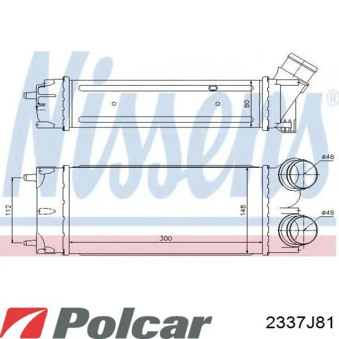 Купити 2337J81 Polcar Радіатор интеркуллера