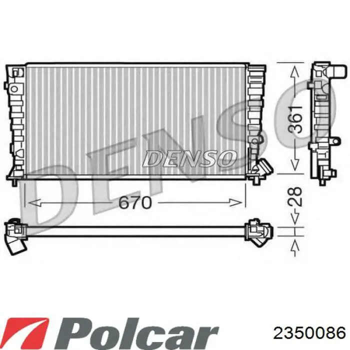 2350086 Polcar радіатор охолодження двигуна