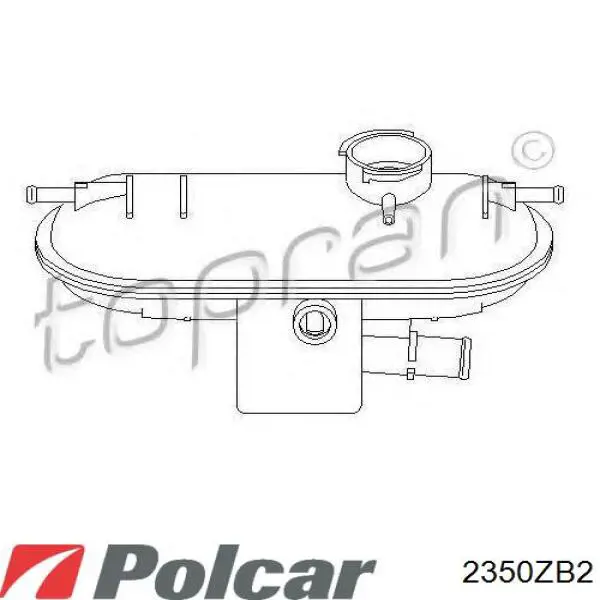 2350ZB2 Polcar бачок системи охолодження, розширювальний