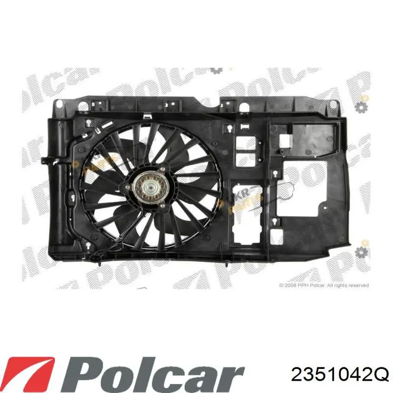 Дифузор (кожух) радіатора охолодження Polcar 2351042Q ціна, від 36.79 USD