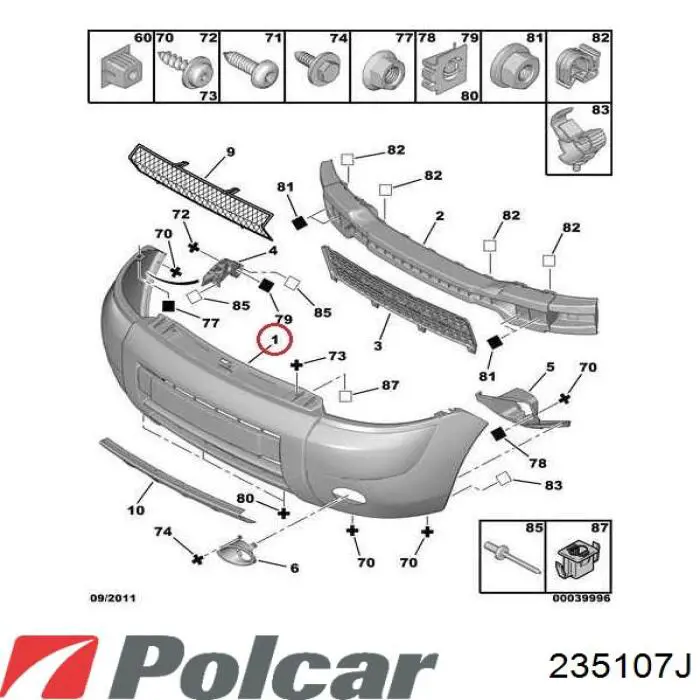 Бампер на авто FPS FP2004900 ціна, від 51.32 USD
