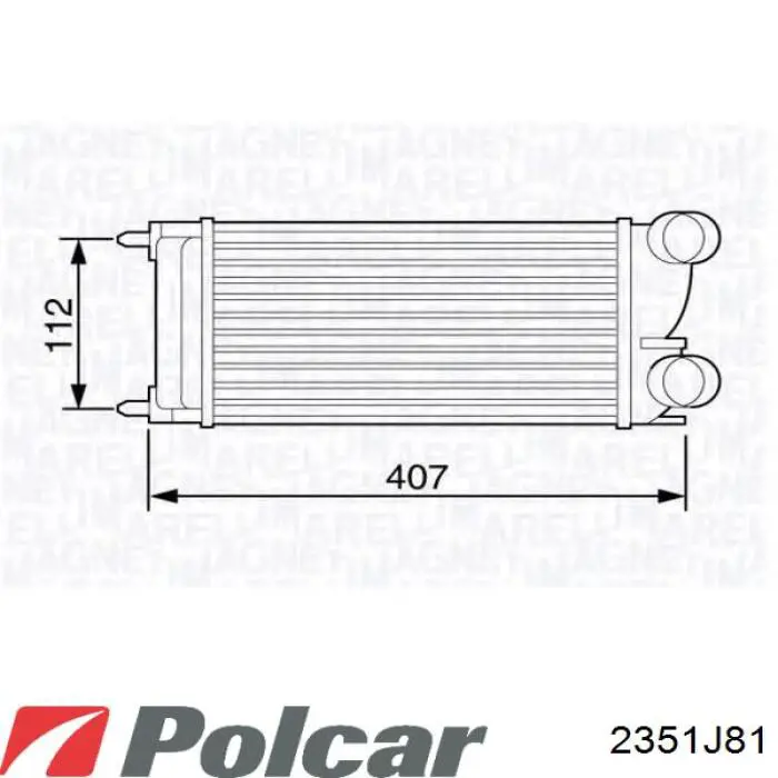 2351J81 Polcar радіатор интеркуллера