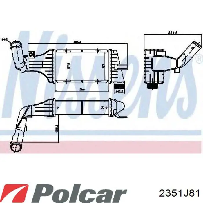 Радіатор інтеркулера Peugeot/Citroen 992507M