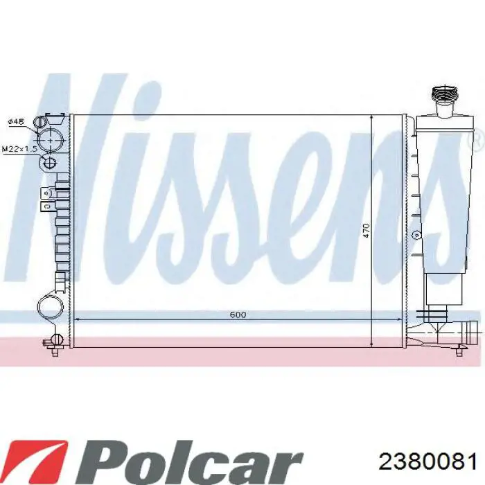 Радіатор 2380081 Polcar