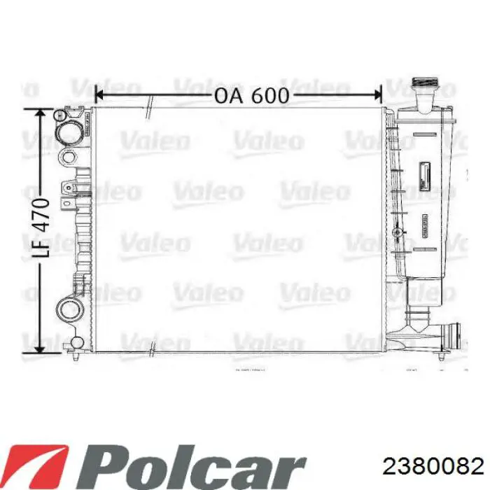 2380082 Polcar радіатор охолодження двигуна
