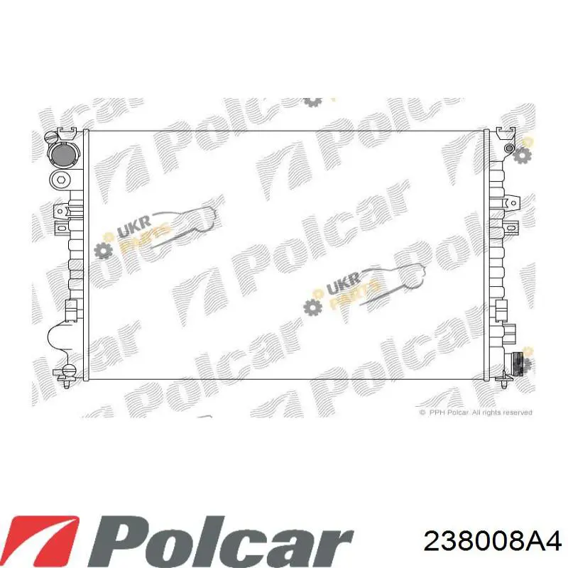 Радіатор 238008A4 Polcar