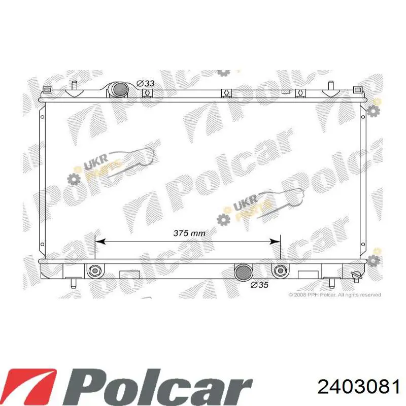 2403081 Polcar радіатор охолодження двигуна