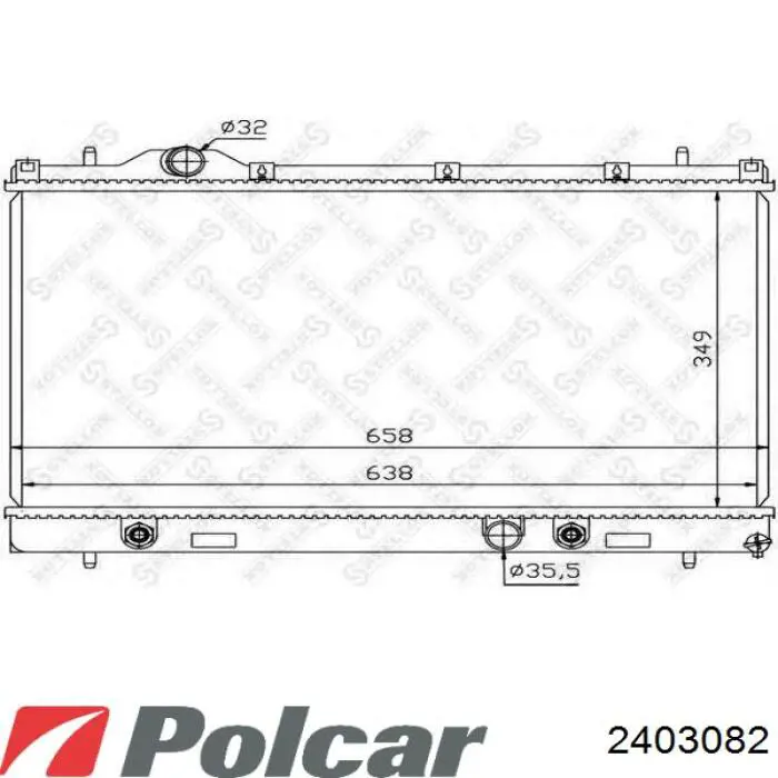 Купити 2403082 Polcar Радіатор двигуна
