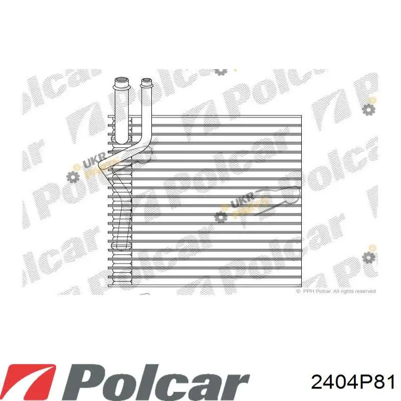 Купити 2404P81 Polcar Радіатор опалювача салону