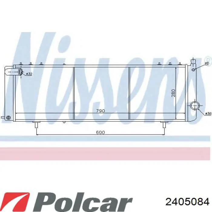 2405084 Polcar Радіатор охолодження двигуна