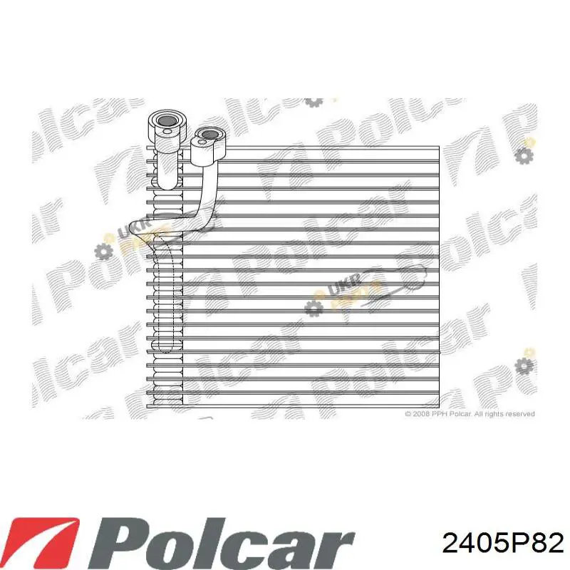 Купити 2405P82 Polcar Радіатор опалювача салону